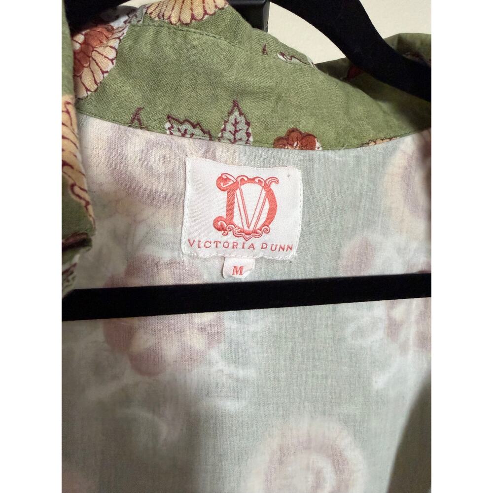 Victoria Dunn 100% Cotton Button Up Bust Maxi Dress Size M - Picture 2 of 6